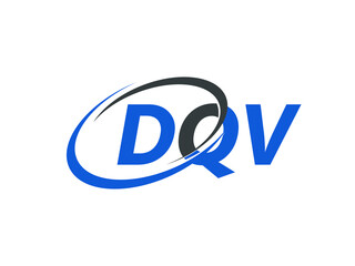 DQV letter creative modern elegant swoosh logo design