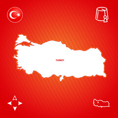 simple outline map of turkey