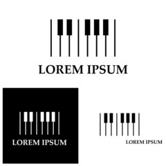 Piano icon vector ilustration template