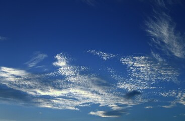 Naklejka na ściany i meble Blue sky and white cloud background