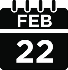 02-Feb - 22 Glyph Icon