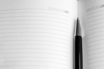 Notebook and pen. To do list - Concept