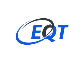 EQT letter creative modern elegant swoosh logo design