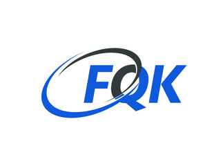 FQK letter creative modern elegant swoosh logo design