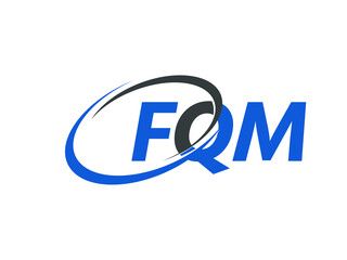 FQM letter creative modern elegant swoosh logo design