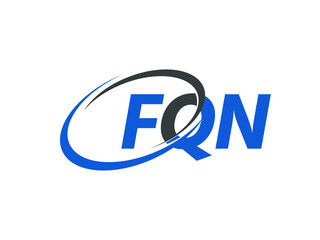 FQN letter creative modern elegant swoosh logo design