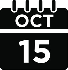 10- Oct - 15 Glyph Icon
