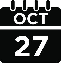 10- Oct - 27 Glyph Icon