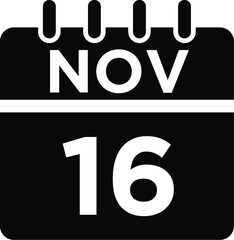 11- Nov - 16 Glyph Icon