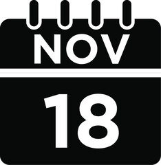 11- Nov - 18 Glyph Icon