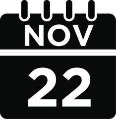 11- Nov - 22 Glyph Icon