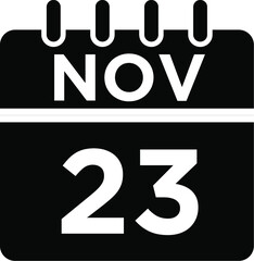 11- Nov - 23 Glyph Icon