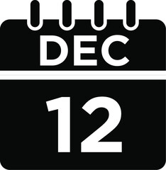 12- Dec - 12 Glyph Icon