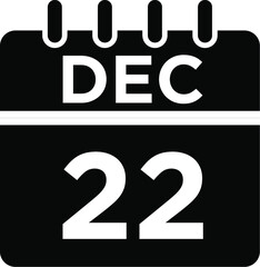 12- Dec - 22 Glyph Icon