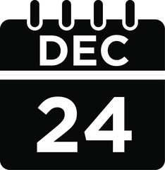 12- Dec - 24 Glyph Icon