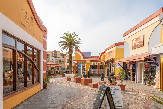 Shopping center in Swakopmund, Namibia. 