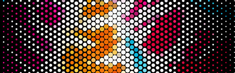 Multi-color abstract halftone texture. Colored background of dots