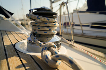 Winsch eines Segelschiffs