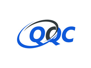 QQC letter creative modern elegant swoosh logo design