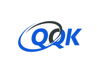 QQK letter creative modern elegant swoosh logo design
