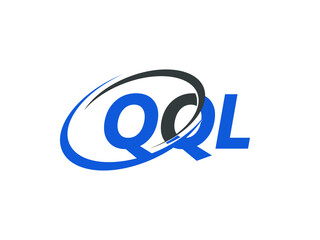 Fototapeta premium QQL letter creative modern elegant swoosh logo design