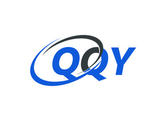 QQY letter creative modern elegant swoosh logo design