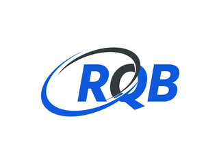 RQB letter creative modern elegant swoosh logo design