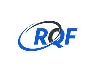 RQF letter creative modern elegant swoosh logo design