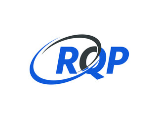RQP letter creative modern elegant swoosh logo design