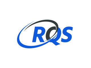 RQS letter creative modern elegant swoosh logo design