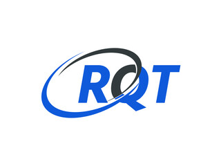 RQT letter creative modern elegant swoosh logo design