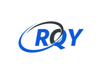 RQY letter creative modern elegant swoosh logo design