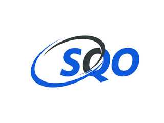 SQO letter creative modern elegant swoosh logo design