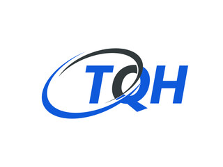 TQH letter creative modern elegant swoosh logo design