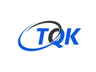 Fototapeta premium TQK letter creative modern elegant swoosh logo design