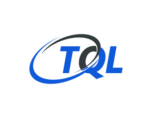 TQL letter creative modern elegant swoosh logo design