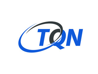 TQN letter creative modern elegant swoosh logo design