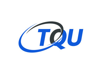 TQU letter creative modern elegant swoosh logo design