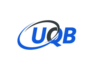 UQB letter creative modern elegant swoosh logo design