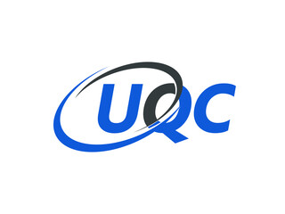 Obraz premium UQC letter creative modern elegant swoosh logo design
