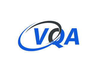 VQA letter creative modern elegant swoosh logo design
