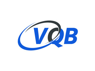 VQB letter creative modern elegant swoosh logo design