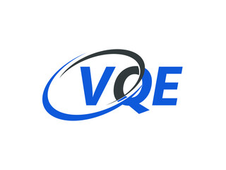 VQE letter creative modern elegant swoosh logo design