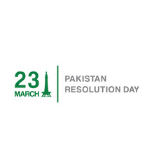 Pakistan Day Celebration Illustration, Happy Resolution Day Pakistan, 23rd March 1940 