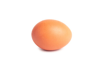 Chicken egg isolated on white background with clipping path attached to the image only on the egg without shadow. Cutout.