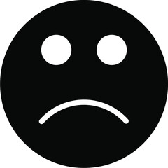sad face Glyph Icon