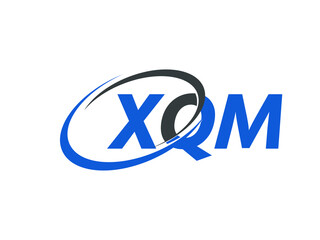 XQM letter creative modern elegant swoosh logo design