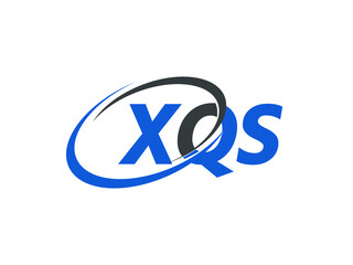 XQS letter creative modern elegant swoosh logo design