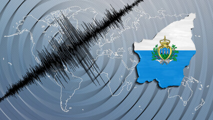 Seismic activity earthquake San Marino map