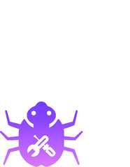Bug Fixing Glyph Gradient icon  symbols pictograms design elements visual representations